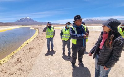A los pies del volcán Tacora MOP realizó Participación Ciudadana por obras en río Azufre